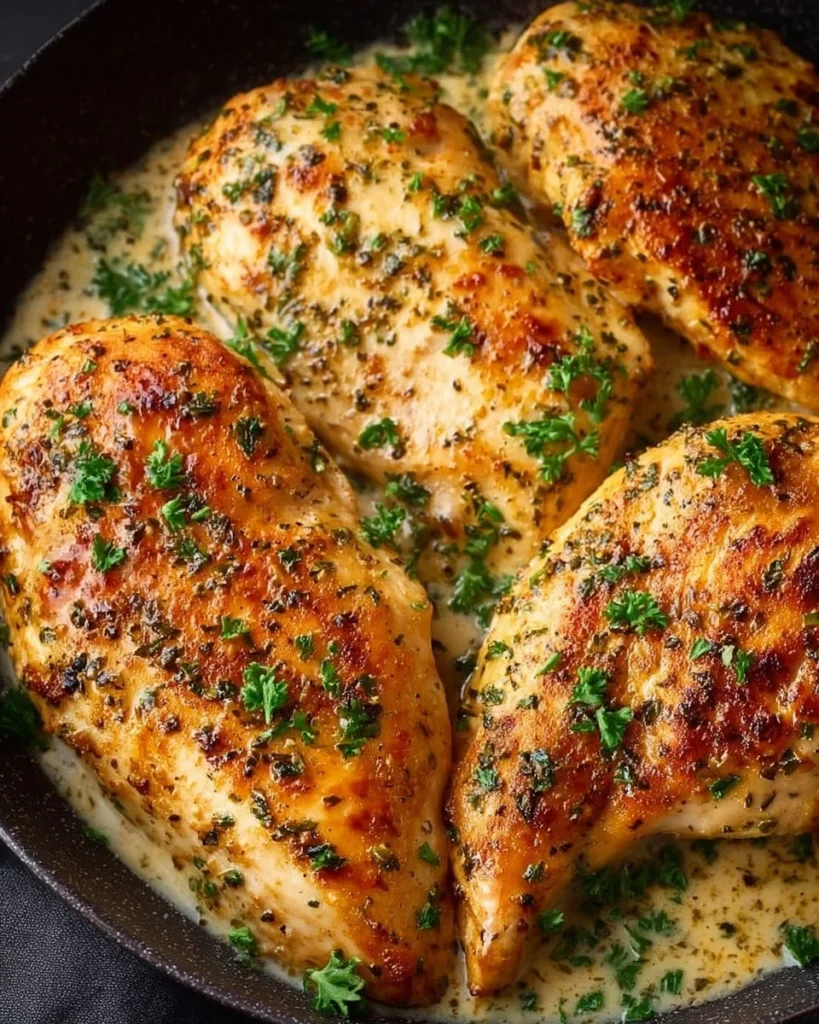 Ranch Chicken Crock Pot Recipe with tender chicken in creamy ranch sauce