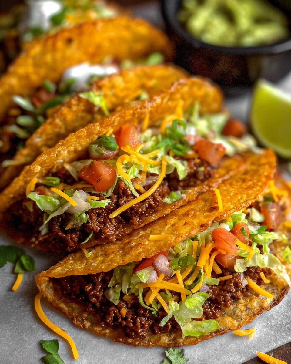Baked Crispy Beef Tacos