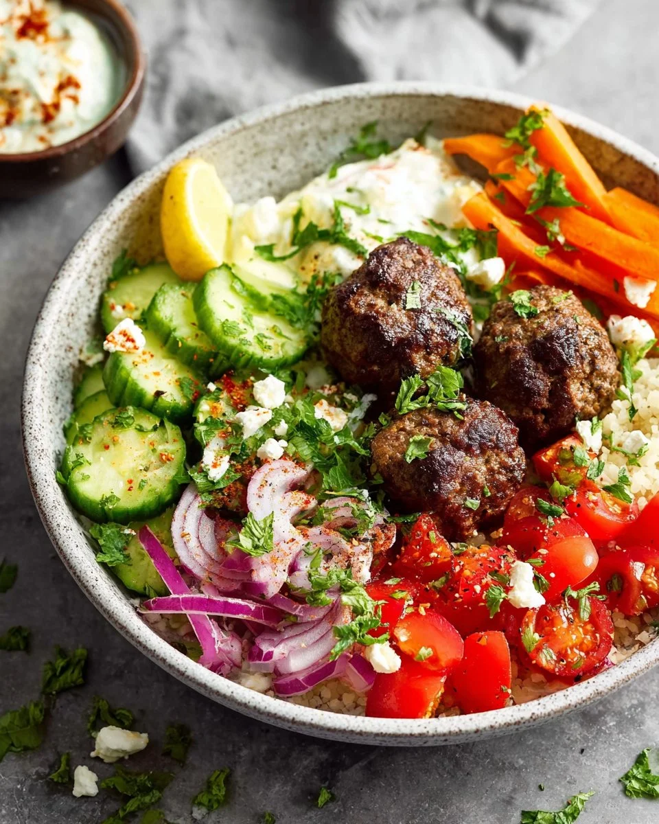 Greek Meatball Bowls