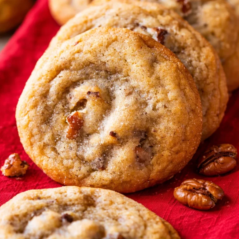 Delicious Butter Pecan Cookies with toasted pecans and brown sugar flavor