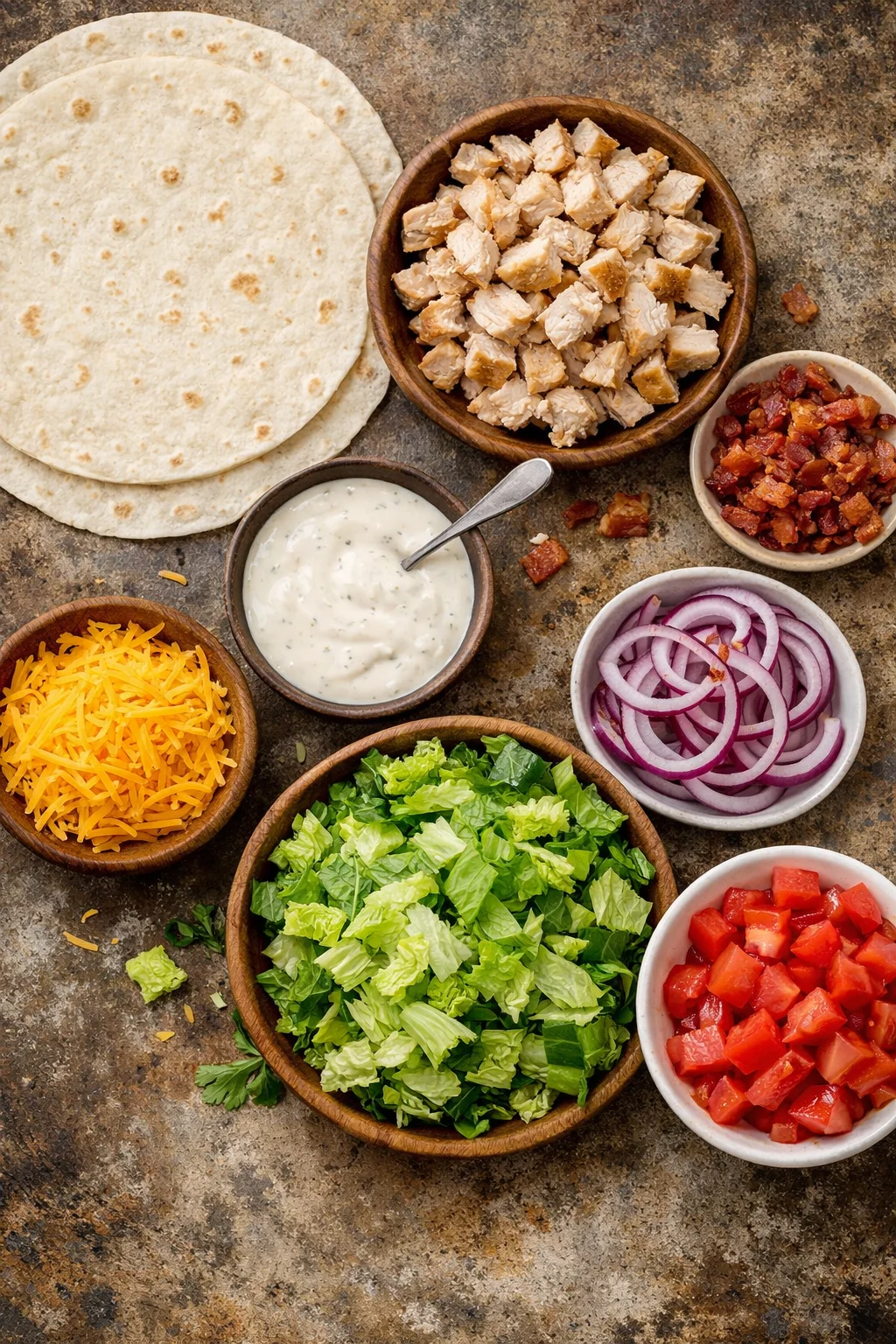 Chicken Bacon Ranch Wraps