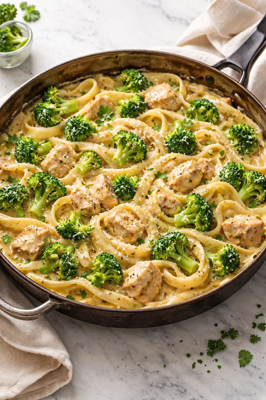 Chicken Broccoli Fettuccine Alfredo