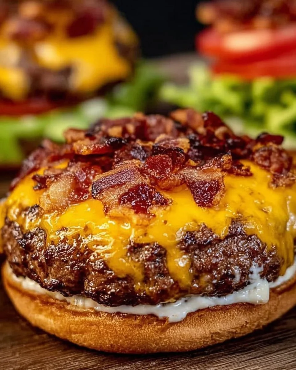 Delicious Crack Burgers served with toppings and sides on a wooden platter