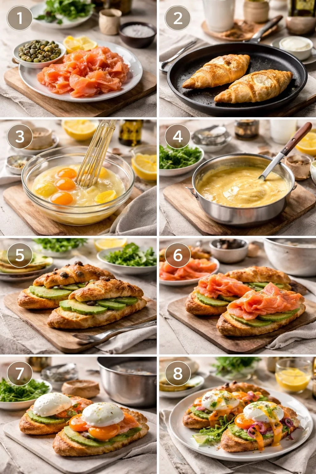 Croissant Eggs Benedict