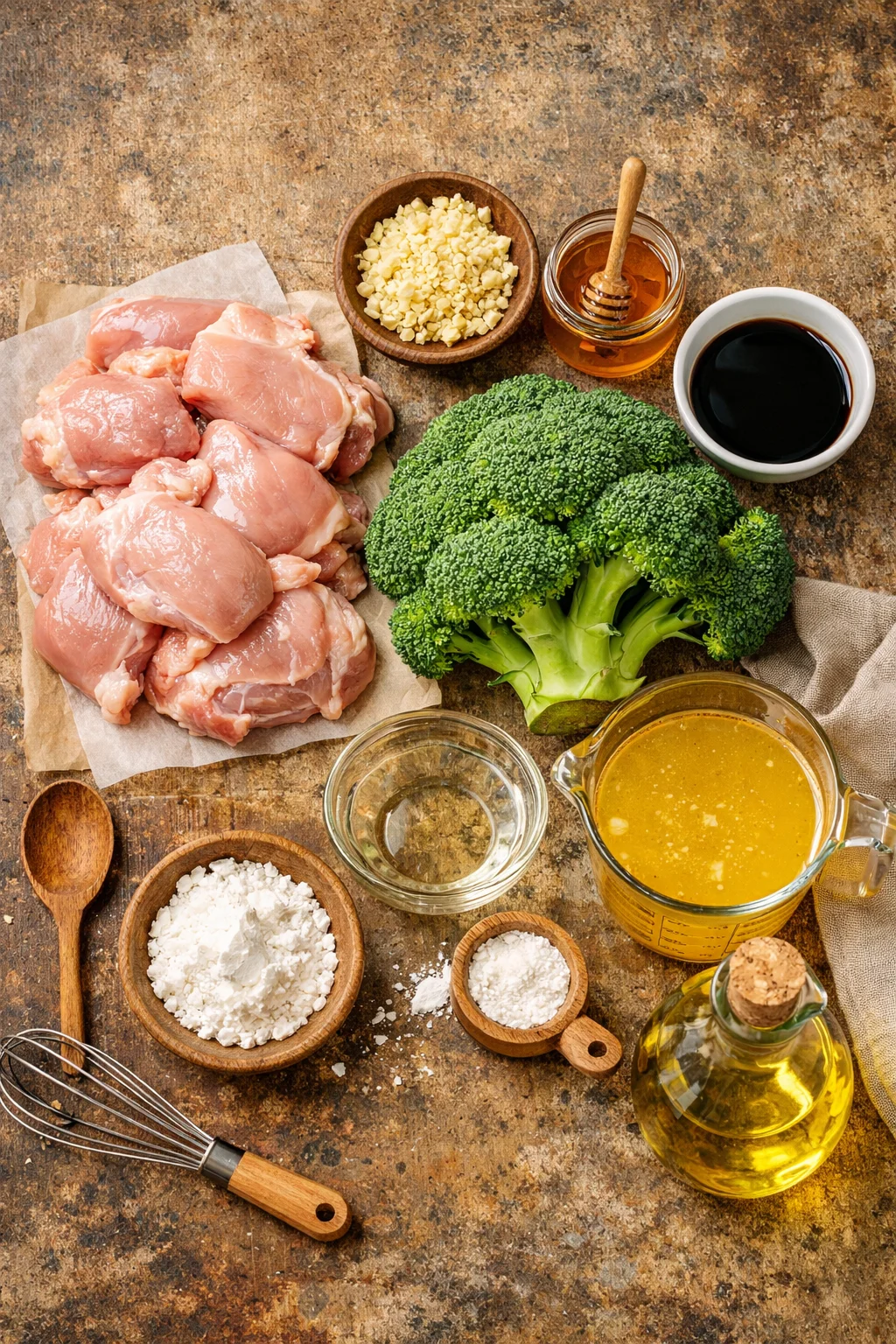 Garlic Chicken Thighs with Broccoli