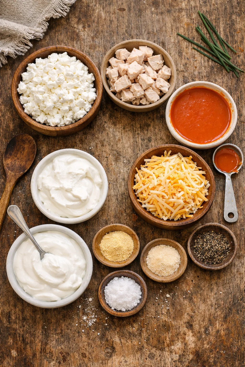 Healthy Cottage Cheese Buffalo Chicken Dip