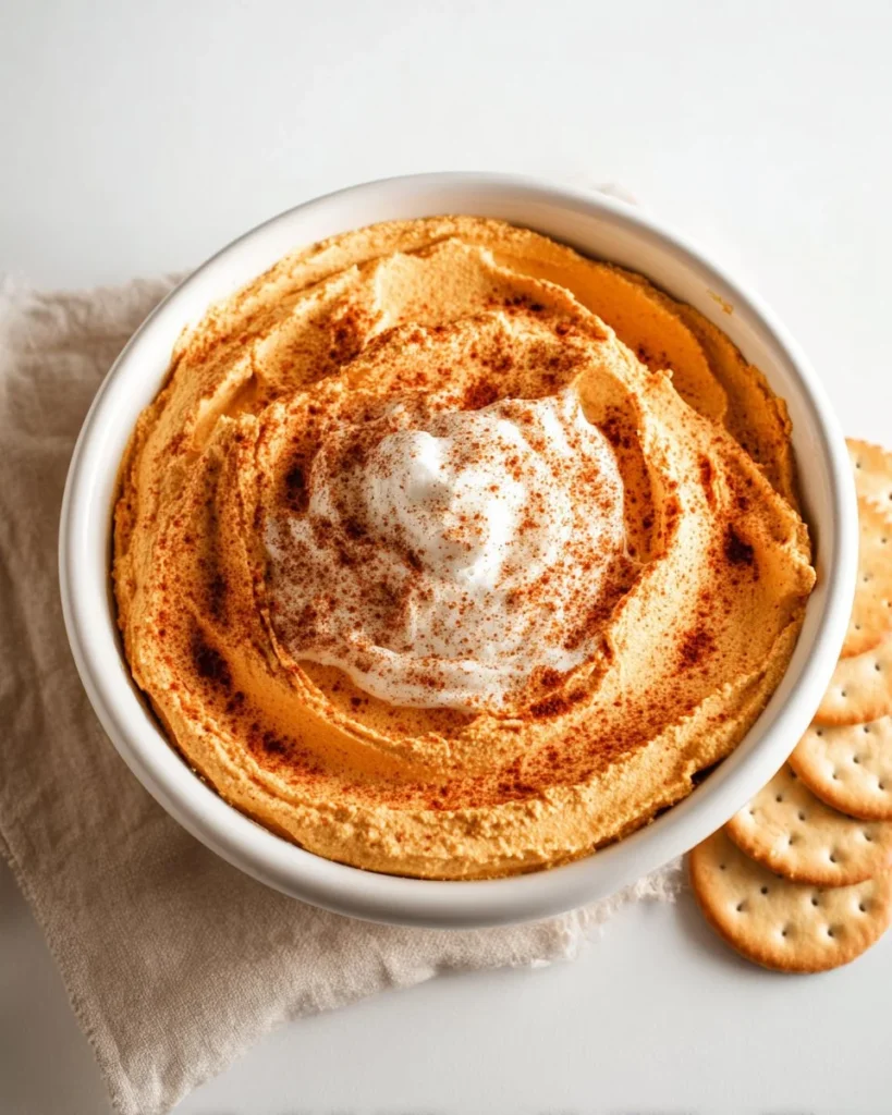 Delicious Pumpkin Pie Dip served with crunchy graham crackers