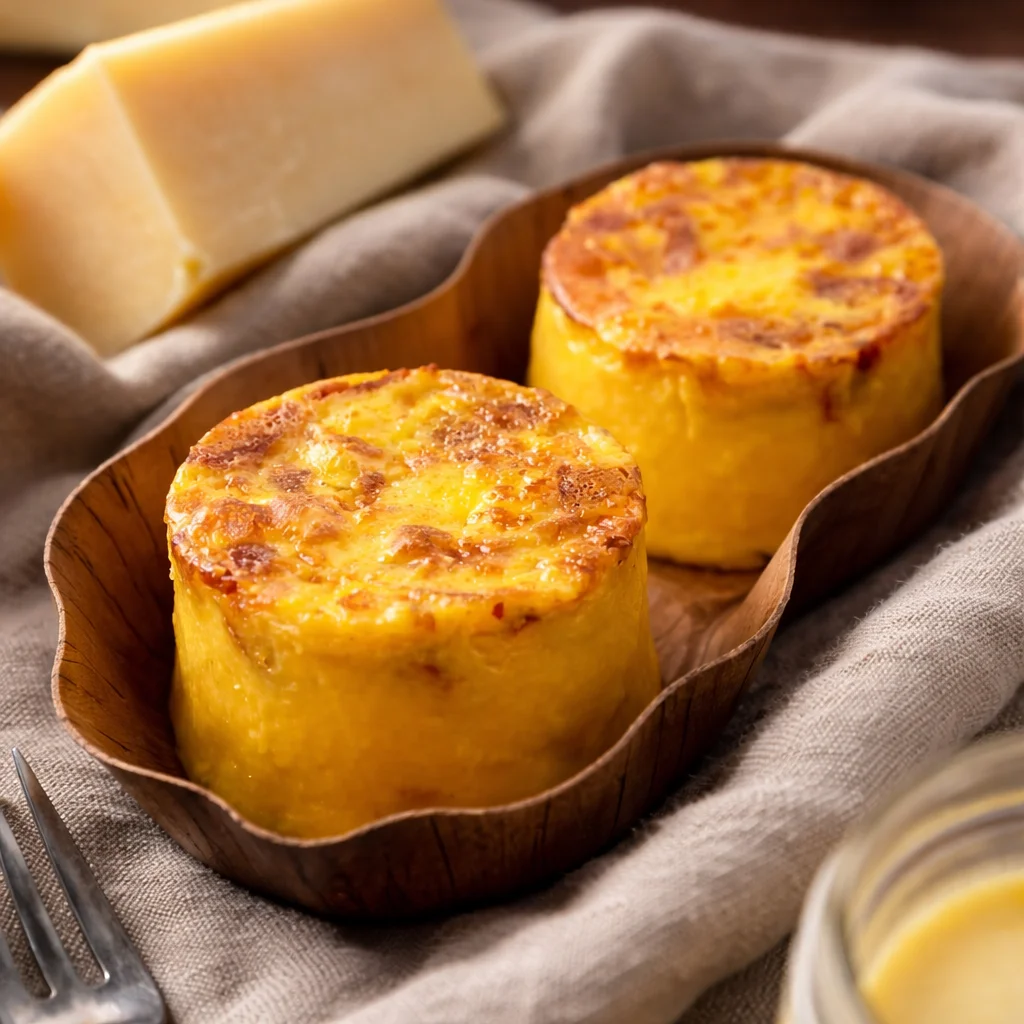Delicious sous vide egg bites with bacon and Gruyère cheese, perfect for a healthy meal.