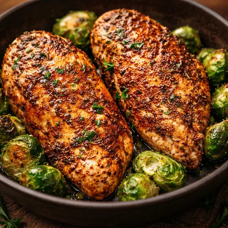 Tender and Juicy Air Fryer Chicken served with fresh herbs and spices