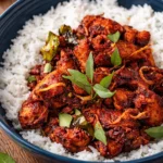 Delicious Easy Chicken Chukka served with spices and garnished with fresh herbs.