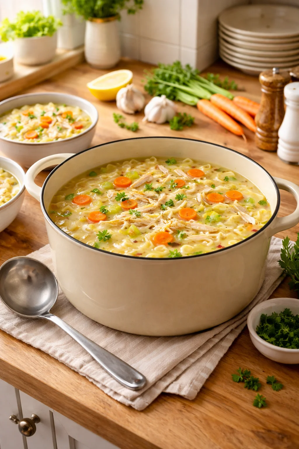 Easy Creamy Chicken Noodle Soup