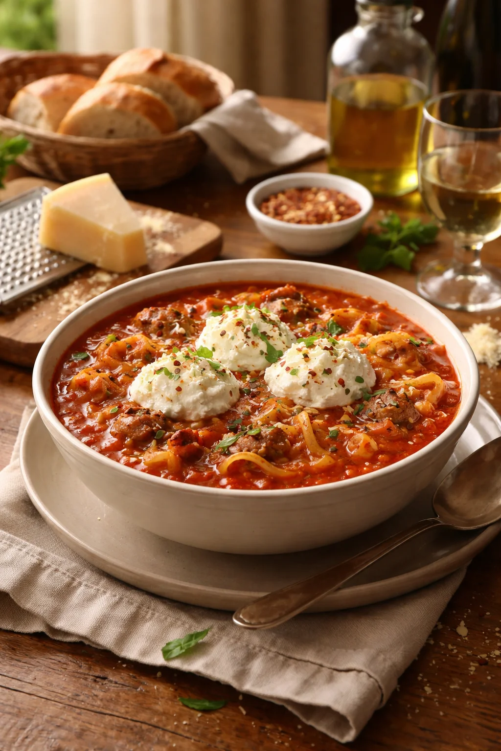 High Protein Lasagna Soup