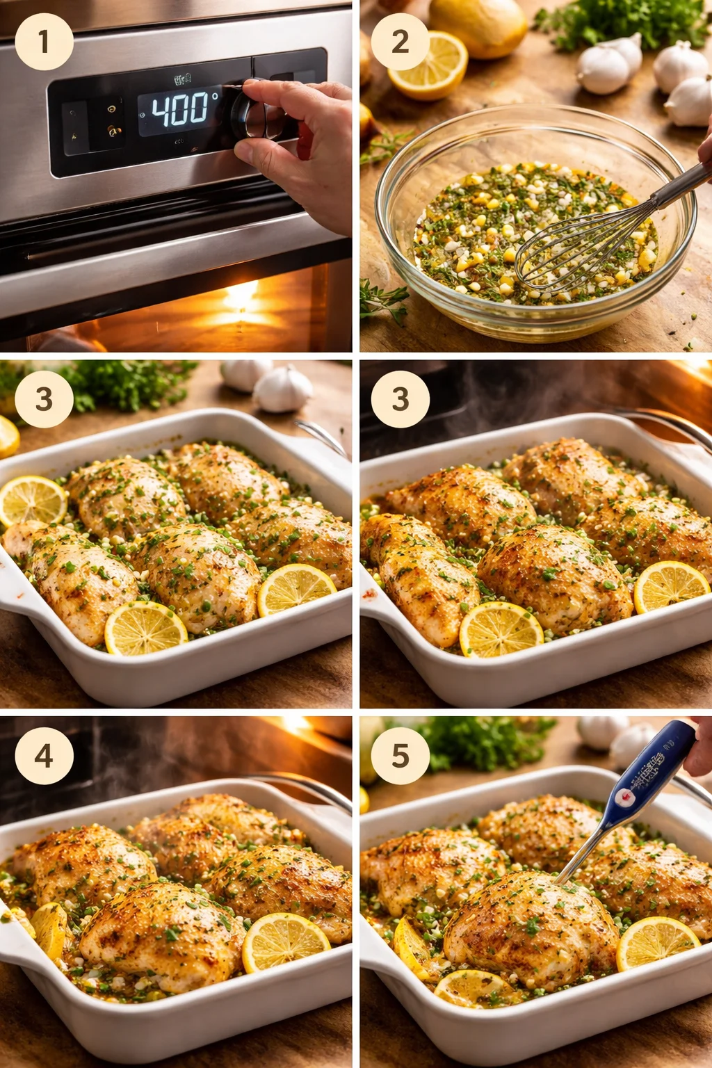 Baked Lemon Garlic Herb Chicken