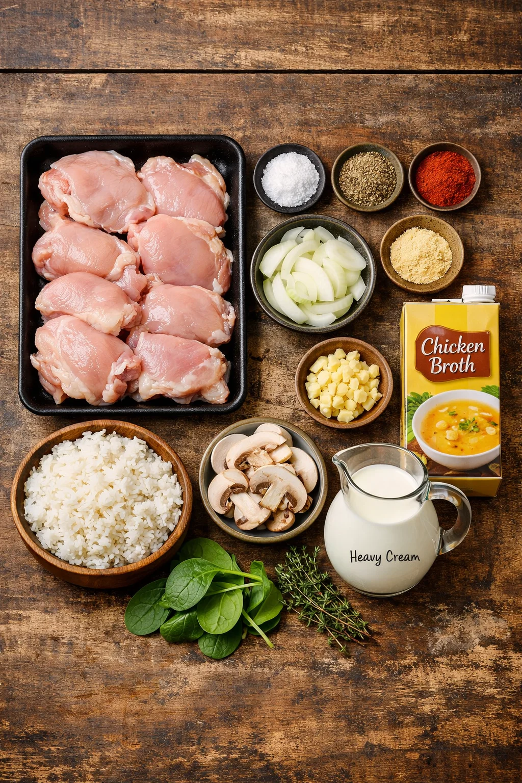 Creamy Smothered Chicken and Rice