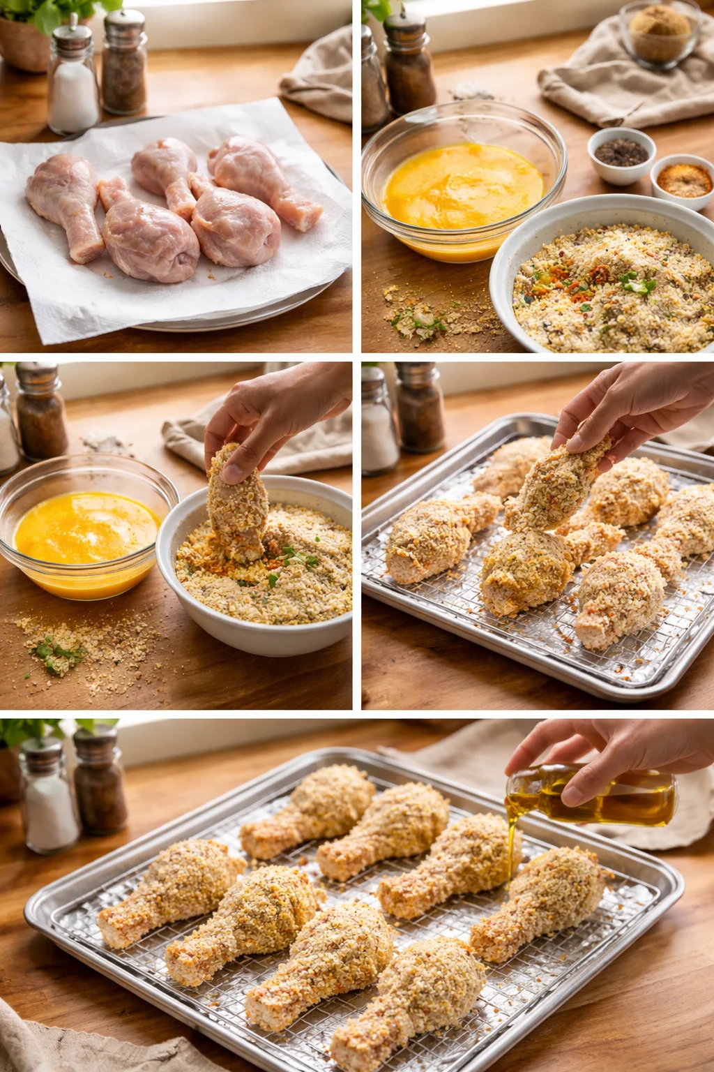 Oven-Fried Chicken Drumsticks