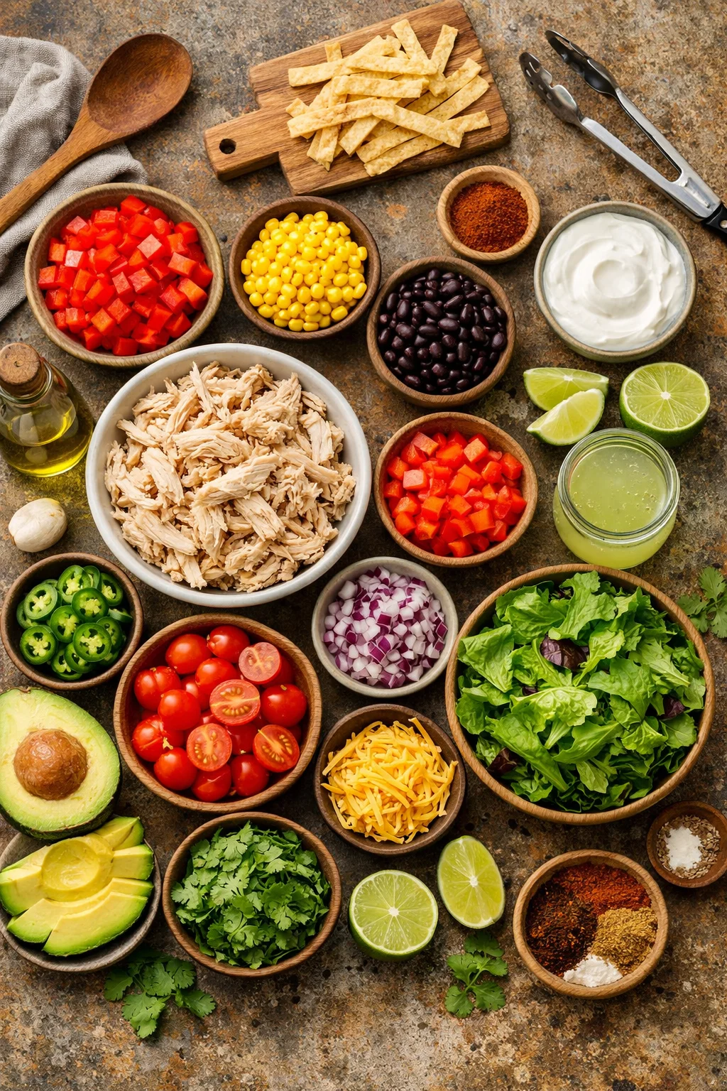 Southwest Shredded Chicken Salad Recipe