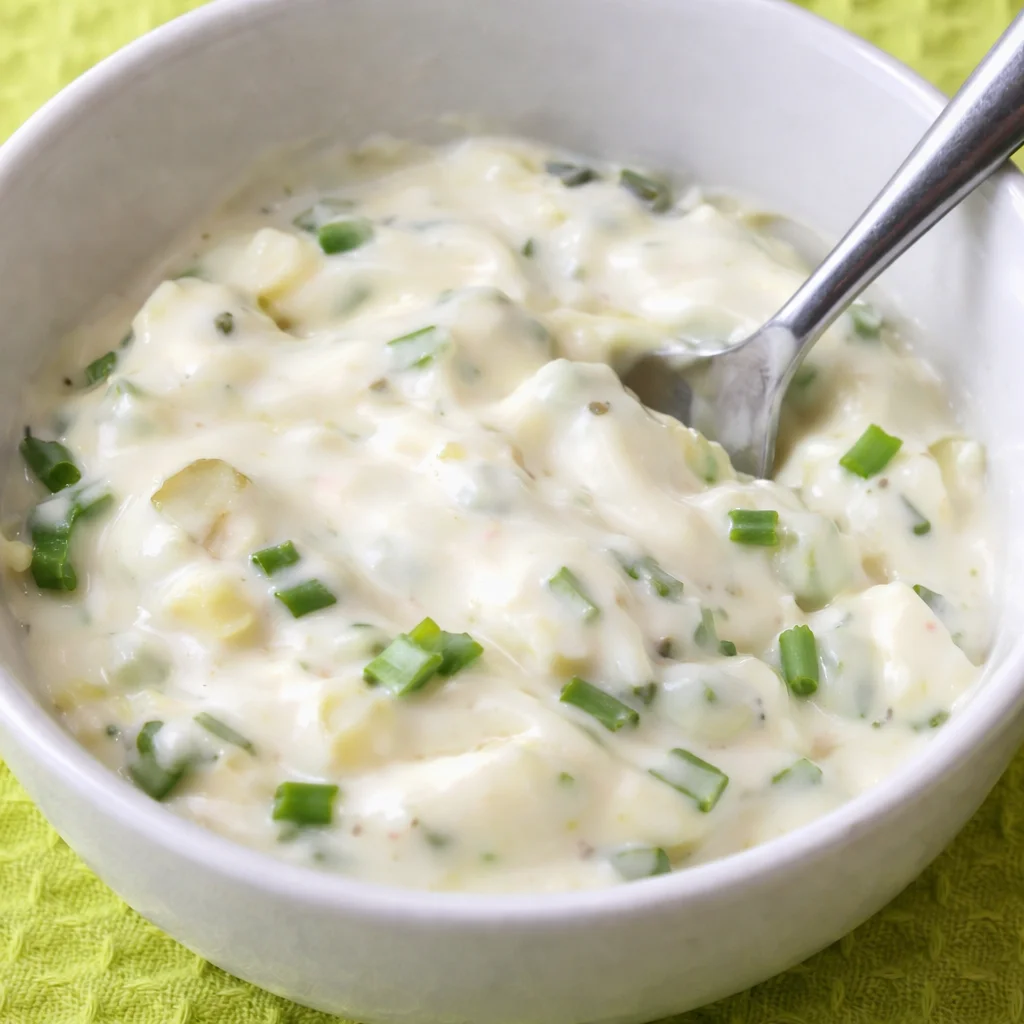 Creamy and tangy Timeless Tartar Sauce served with seafood.